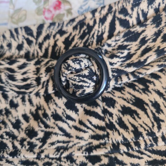 GRACE Animal Print Knit Pencil Skirt, Size 2 - Picture 3 of 4